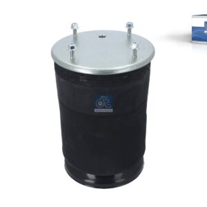 DT Spare Parts 5.10220 Air spring, with steel piston, D: 286 mm, Dmax: 320 mm, M12, M22 x 1,5, L: 420 mm