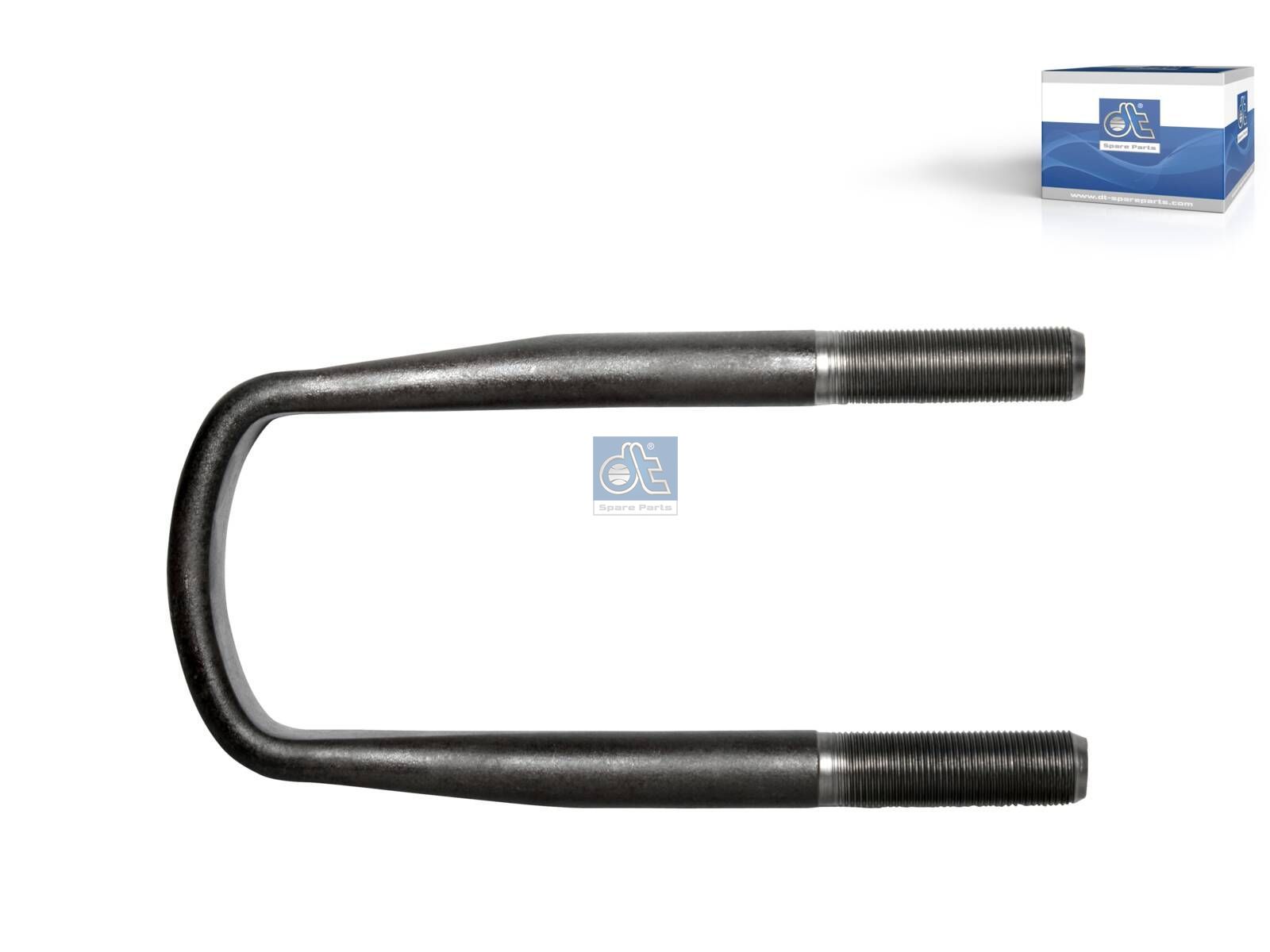 DT Spare Parts 5.10463 U-bolt, r: 15 mm, R: 75 mm, M20 x 1,5, LTh: 62 mm, L1: 220 mm, L2: 130 mm, L3: 69 mm, w: 82 mm, S: 11.5 mm