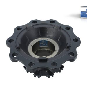 DT Spare Parts 5.20171 Wheel hub, without bearings, d1: 125 mm, d2: 125 mm, D: 383 mm, 10 bores, b: 25 mm, H: 140 mm