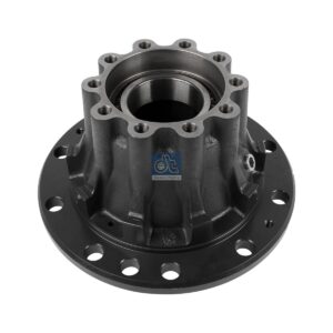 DT Spare Parts 5.30180 Wheel hub, with bearing, d1: 145 mm, d2: 150 mm, D: 380 mm, 10 bores, b: 25 mm, H: 253 mm