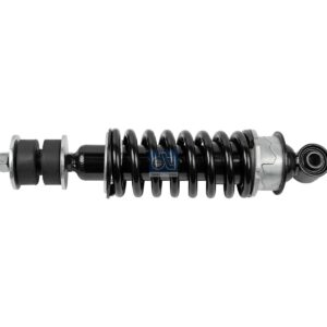 DT Spare Parts 5.65008 Cabin shock absorber, D: 41 mm, b: 14 mm, M14 x 1,5, Lmin: 243 mm, Lmax: 284 mm