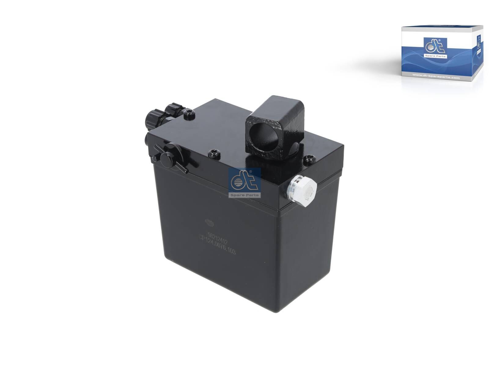 DT Spare Parts 5.65103 Cabin tilt pump, 480 ml, M12 x 1,5, M14 x 1,5, L: 130 mm, W: 80 mm, H: 121 mm, 280 bar, Pov: 400 bar