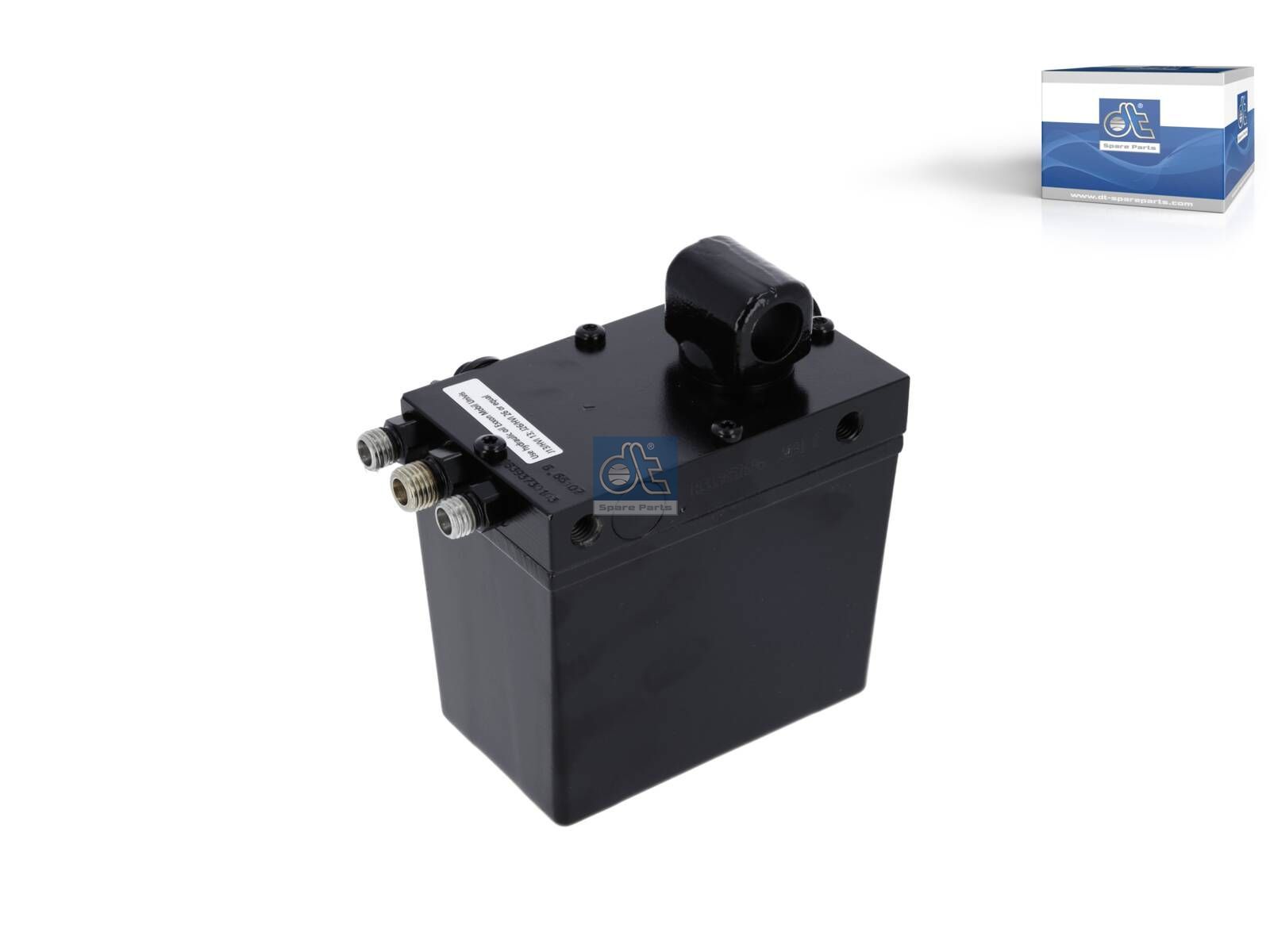 DT Spare Parts 5.65107 Cabin tilt pump, 480 ml, M12 x 1,5, M14 x 1,5, L: 130 mm, W: 80 mm, H: 141 mm, 280 bar, Pov: 400 bar
