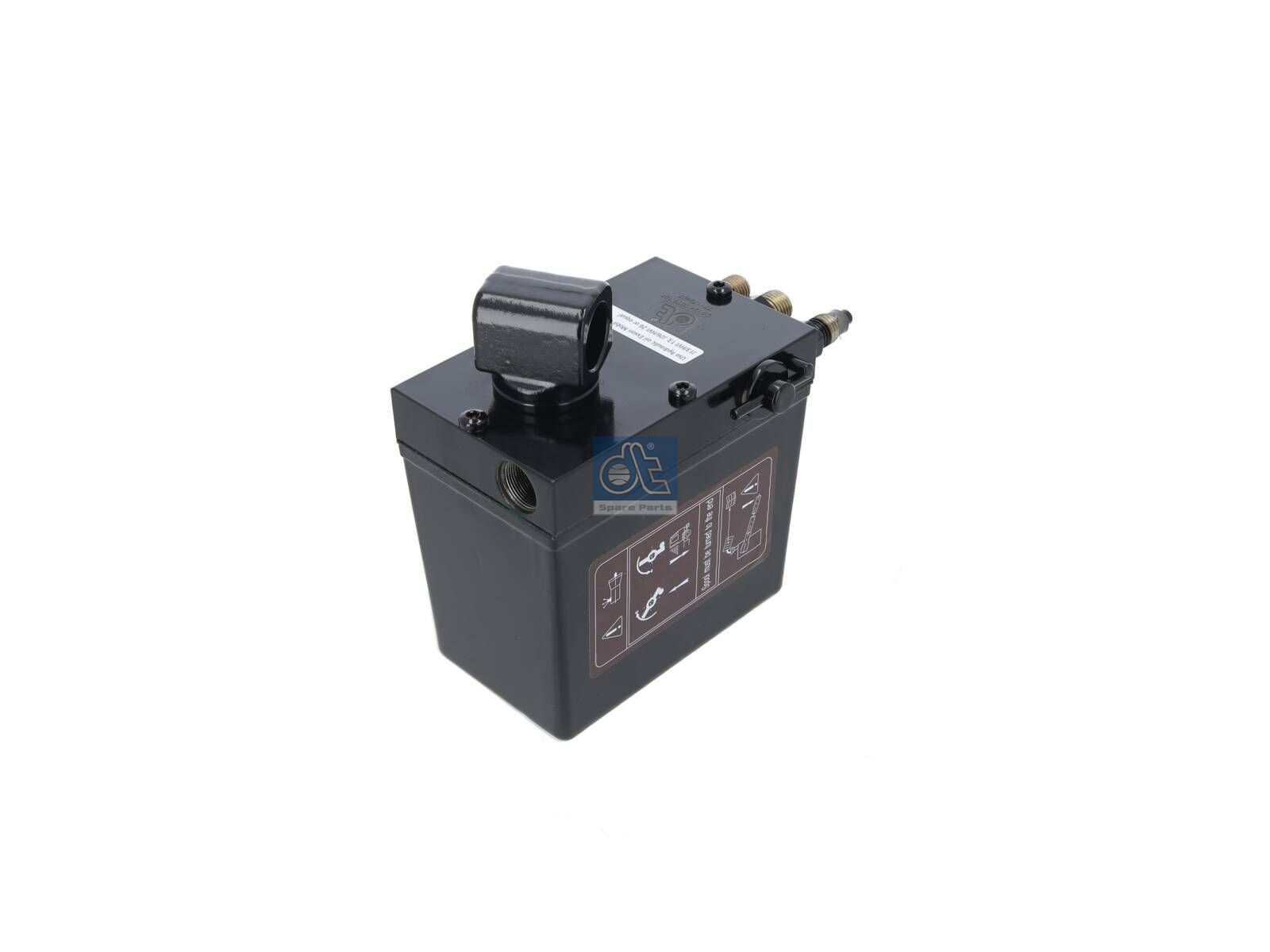 DT Spare Parts 5.65107 Cabin tilt pump, 480 ml, M12 x 1,5, M14 x 1,5, L: 130 mm, W: 80 mm, H: 141 mm, 280 bar, Pov: 400 bar