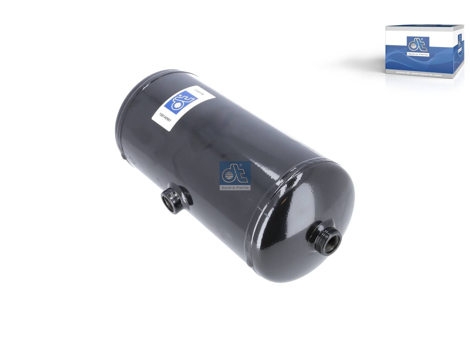 DT Spare Parts 5.65170 Air tank, 5.5 l, D: 154 mm, M22 x 1,5, L: 369 mm, 12.5 bar