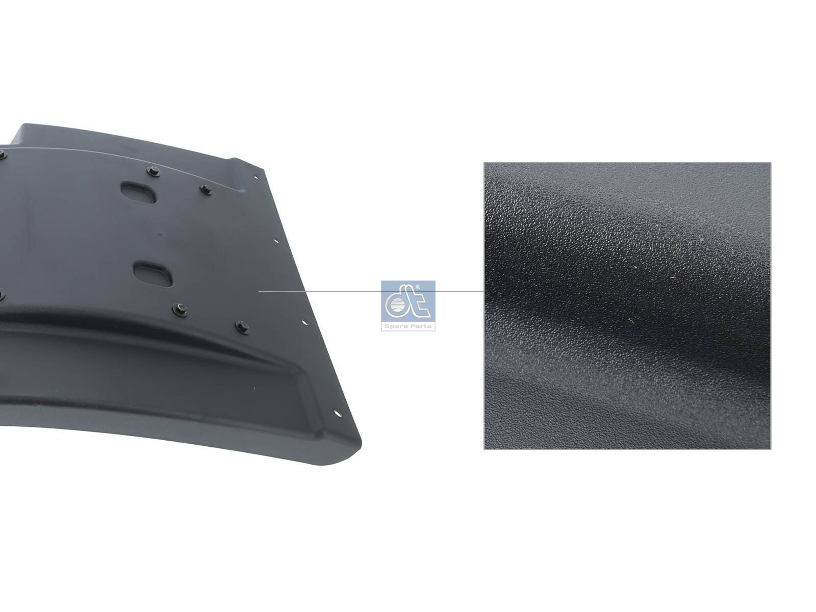 DT Spare Parts 5.66018 Fender, complete, left, with brackets and antispray