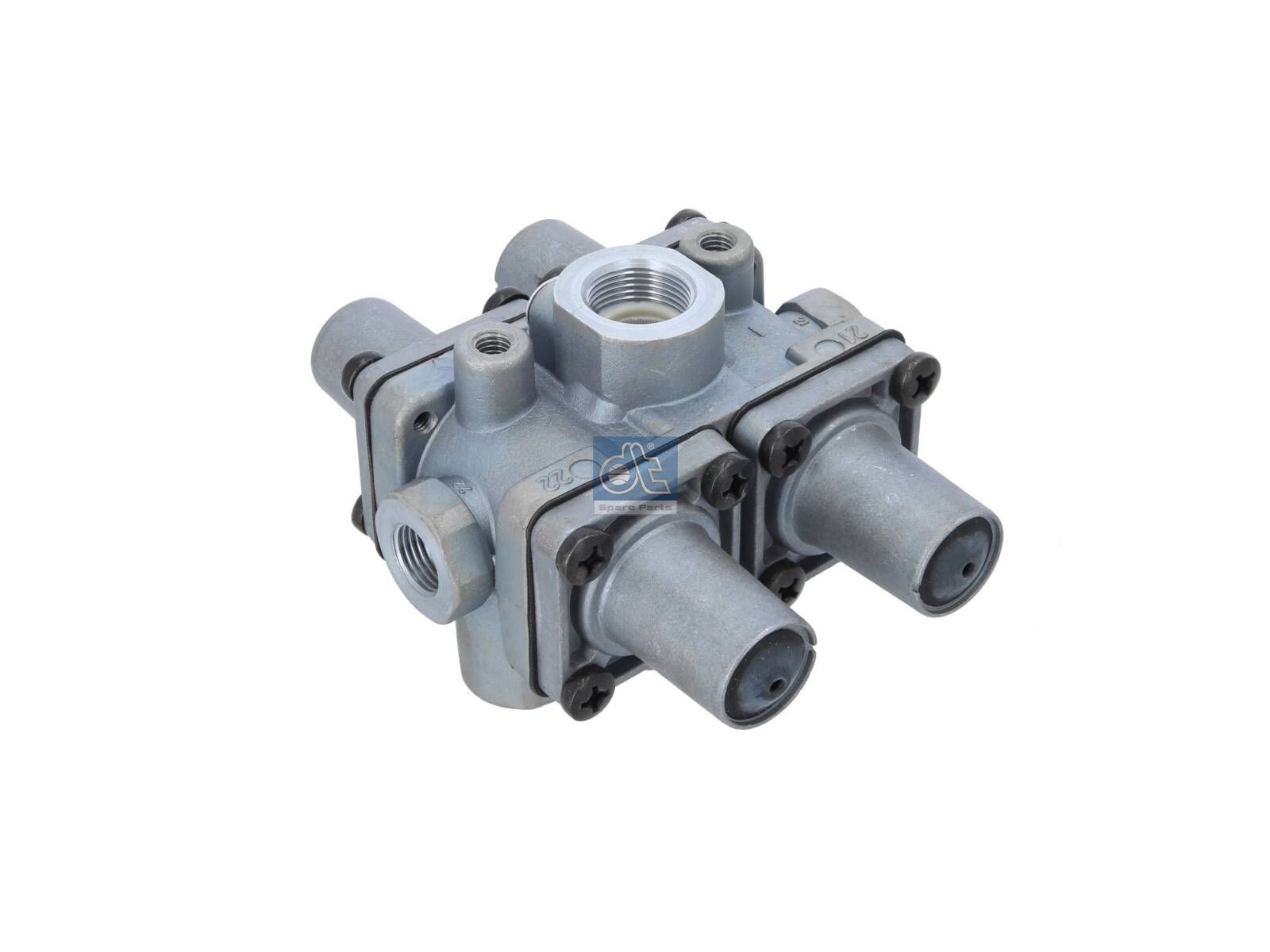 DT Spare Parts 5.70172 4-circuit-protection valve, M16 x 1,5, M22 x 1,5, max. 20 bar, Po21: 7 bar, Po22: 7 bar, Po23: 7.3 bar, Po24: 7 bar, Pc21: 4.5 bar, Pc22: 4.5 bar, Pc23: 4.5 bar, Pc24: 4.5 bar