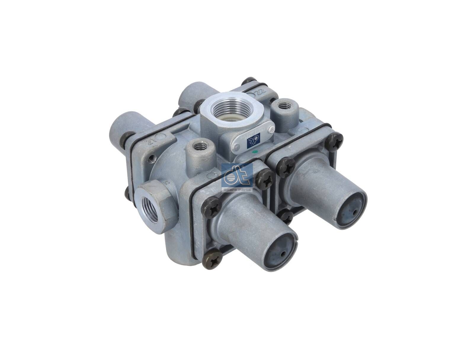 DT Spare Parts 5.70172 4-circuit-protection valve, M16 x 1,5, M22 x 1,5, max. 20 bar, Po21: 7 bar, Po22: 7 bar, Po23: 7.3 bar, Po24: 7 bar, Pc21: 4.5 bar, Pc22: 4.5 bar, Pc23: 4.5 bar, Pc24: 4.5 bar