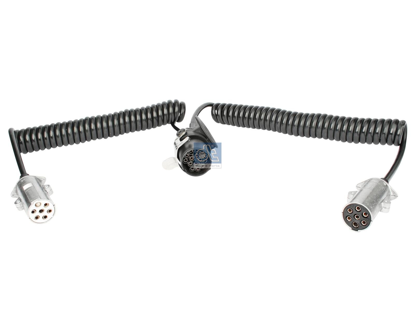 DT Spare Parts 5.77045 Electrical adapter coil, 24 V, L: 3.5 m, 7 poles, ISO 1185/N, 7 poles, ISO 3731/S, ISO 12098, 15 poles