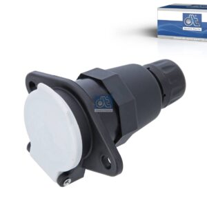 DT Spare Parts 5.77073 Socket, plastic, screw connection, 24 V, Type S, ISO 3731, 7 poles