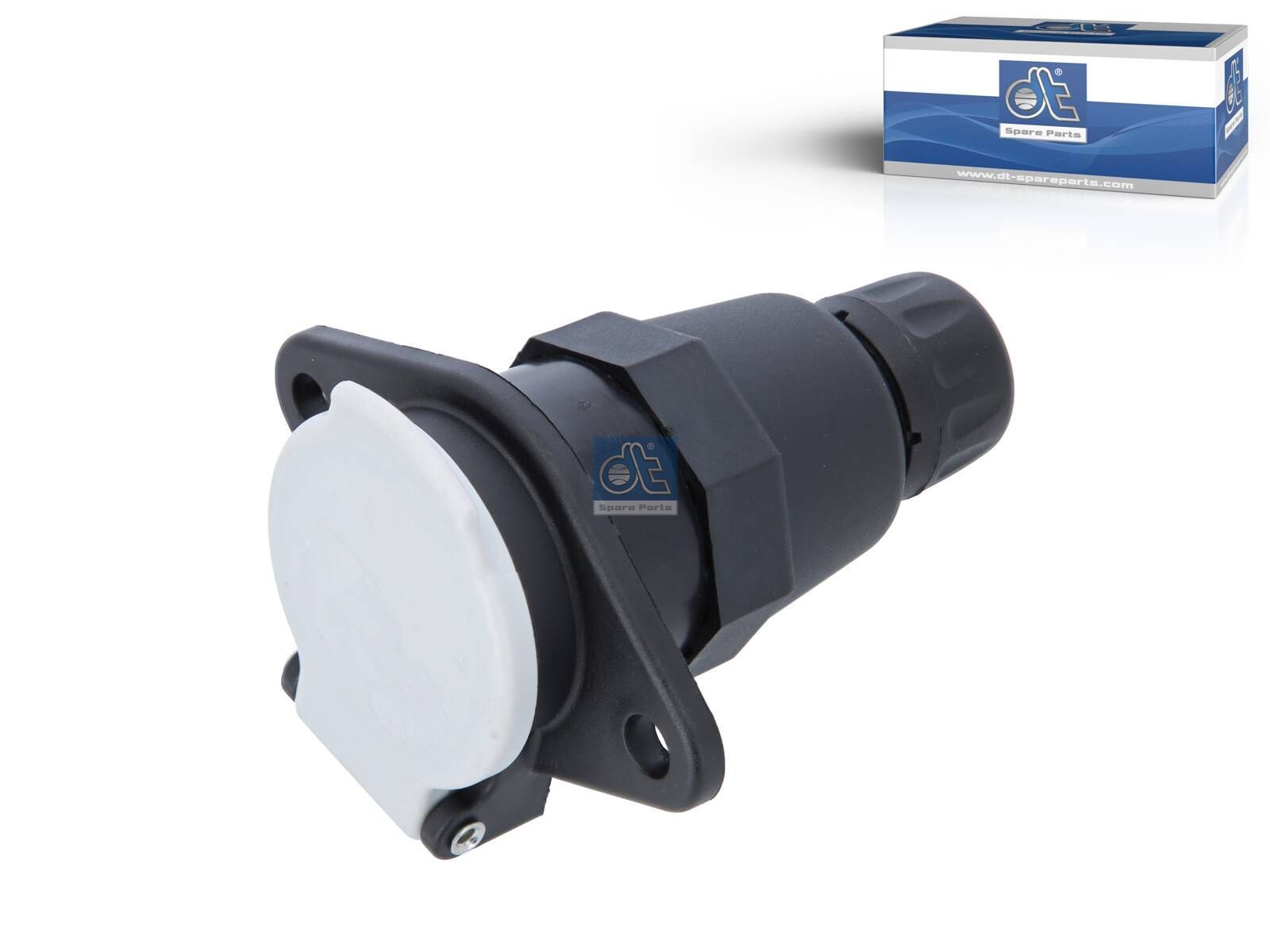 DT Spare Parts 5.77073 Socket, plastic, screw connection, 24 V, Type S, ISO 3731, 7 poles