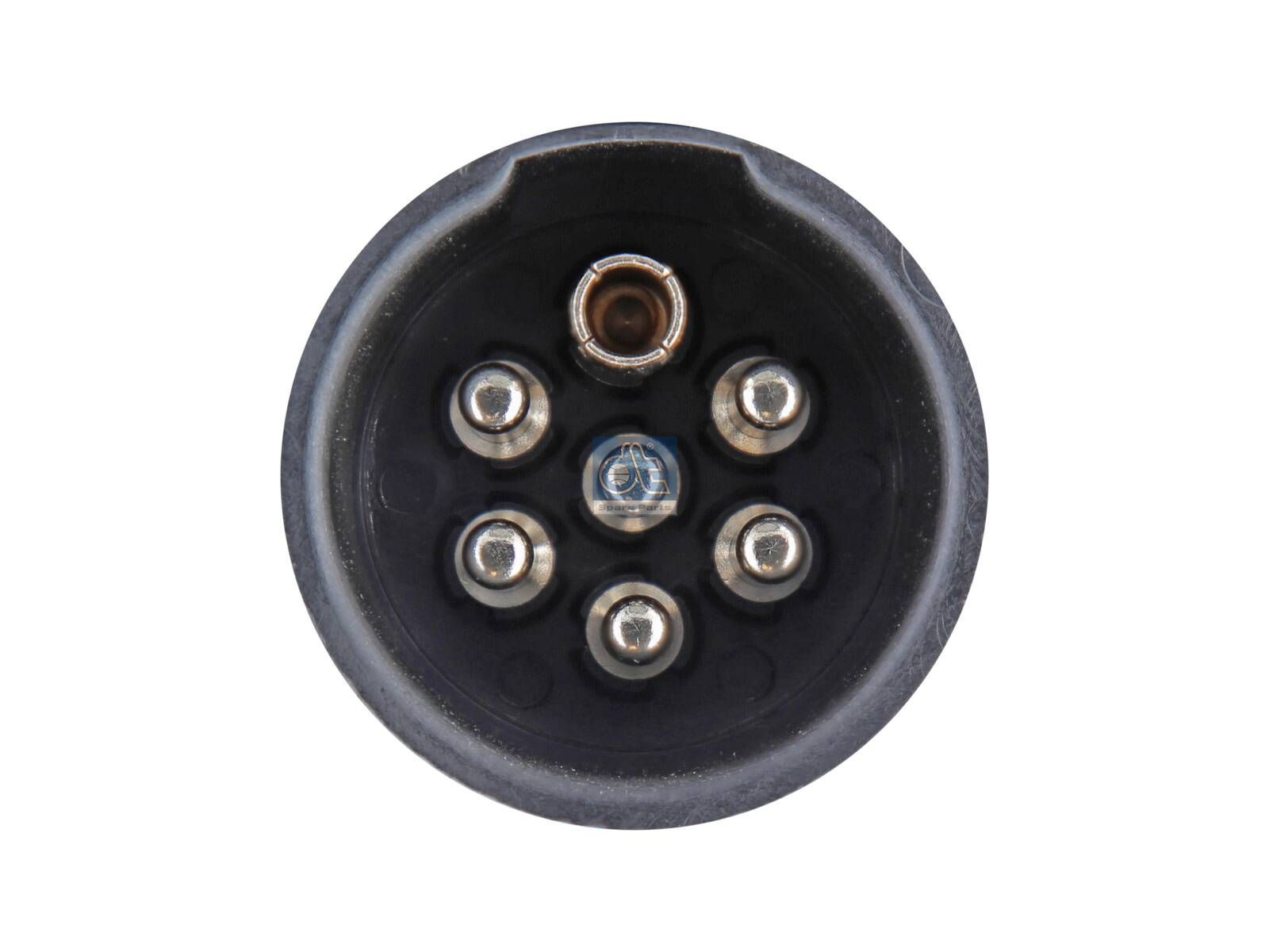 DT Spare Parts 5.77073 Socket, plastic, screw connection, 24 V, Type S, ISO 3731, 7 poles