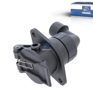 DT Spare Parts 5.77076 Socket, screw connection, 24 V, α: 90 °, ISO 7638, 7 poles