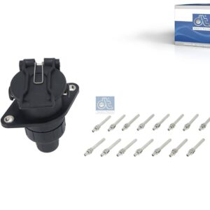 DT Spare Parts 5.77079 Socket, screw connection, 24 V, α: 90 °, ISO 12098, 15 poles