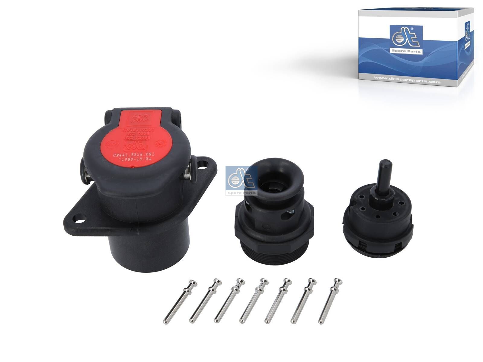 DT Spare Parts 5.77082 Socket, crimp connection, 24 V, ISO 7638, 7 poles