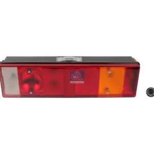 DT Spare Parts 5.81125 Tail lamp, left, with license plate lamp, 24 V, Lb: 152 mm, L: 468 mm, H: 134 mm, R5W