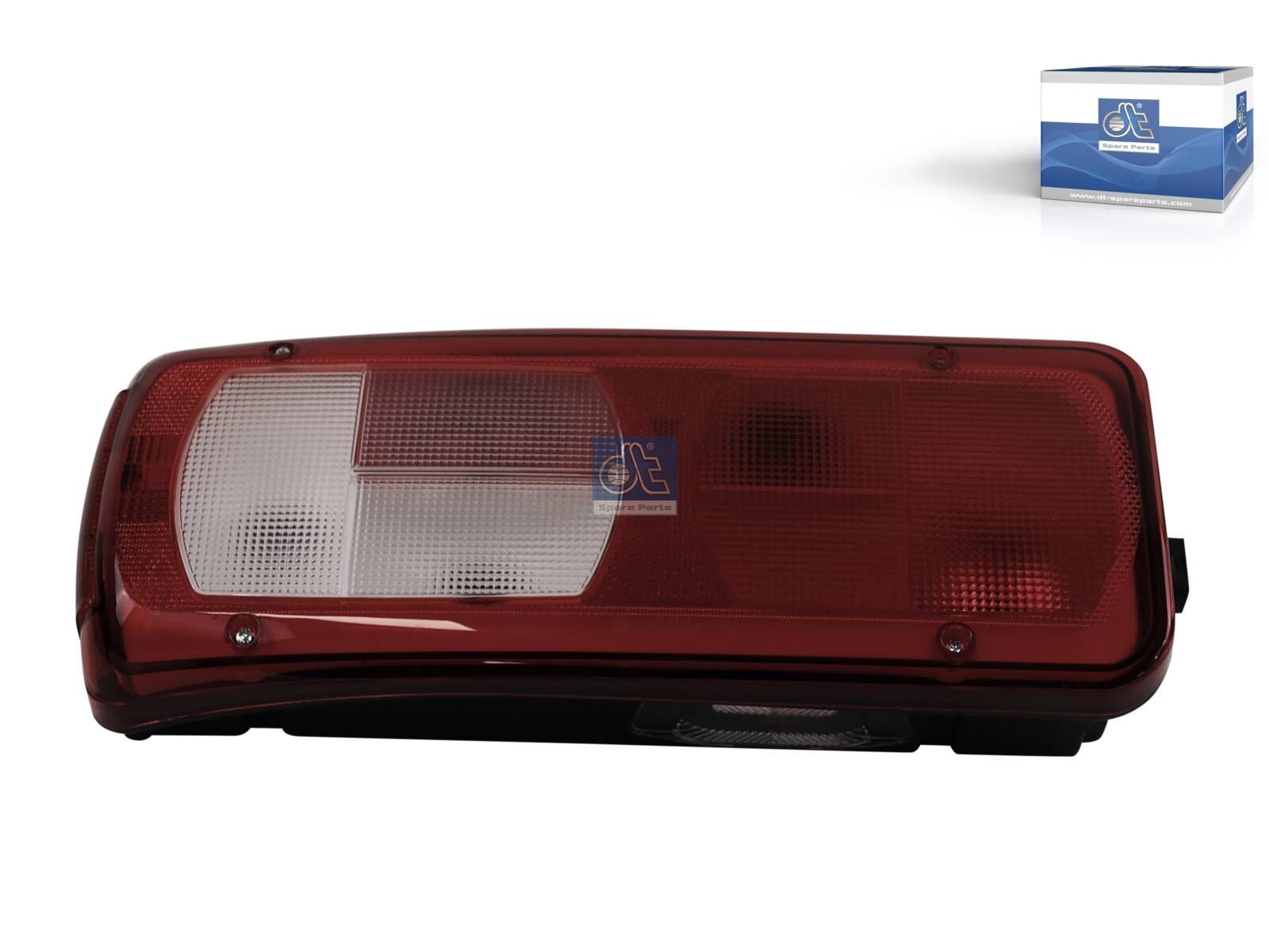 DT Spare Parts 5.81198SP Tail lamp, left, with license plate lamp, 24 V