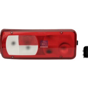 DT Spare Parts 5.81198 Tail lamp, left, with license plate lamp, 24 V, Lb: 160 mm, L: 400 mm, H: 160 mm, T: 89.5 mm