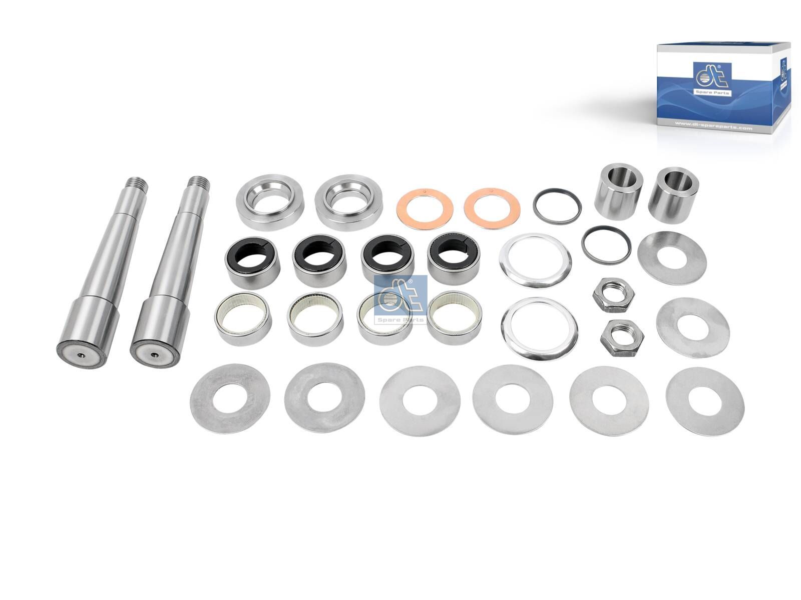 DT Spare Parts 5.92010 King pin kit, double kit, D1: 50 mm, D2: 31.5 mm, M27 x 3, L: 254 mm