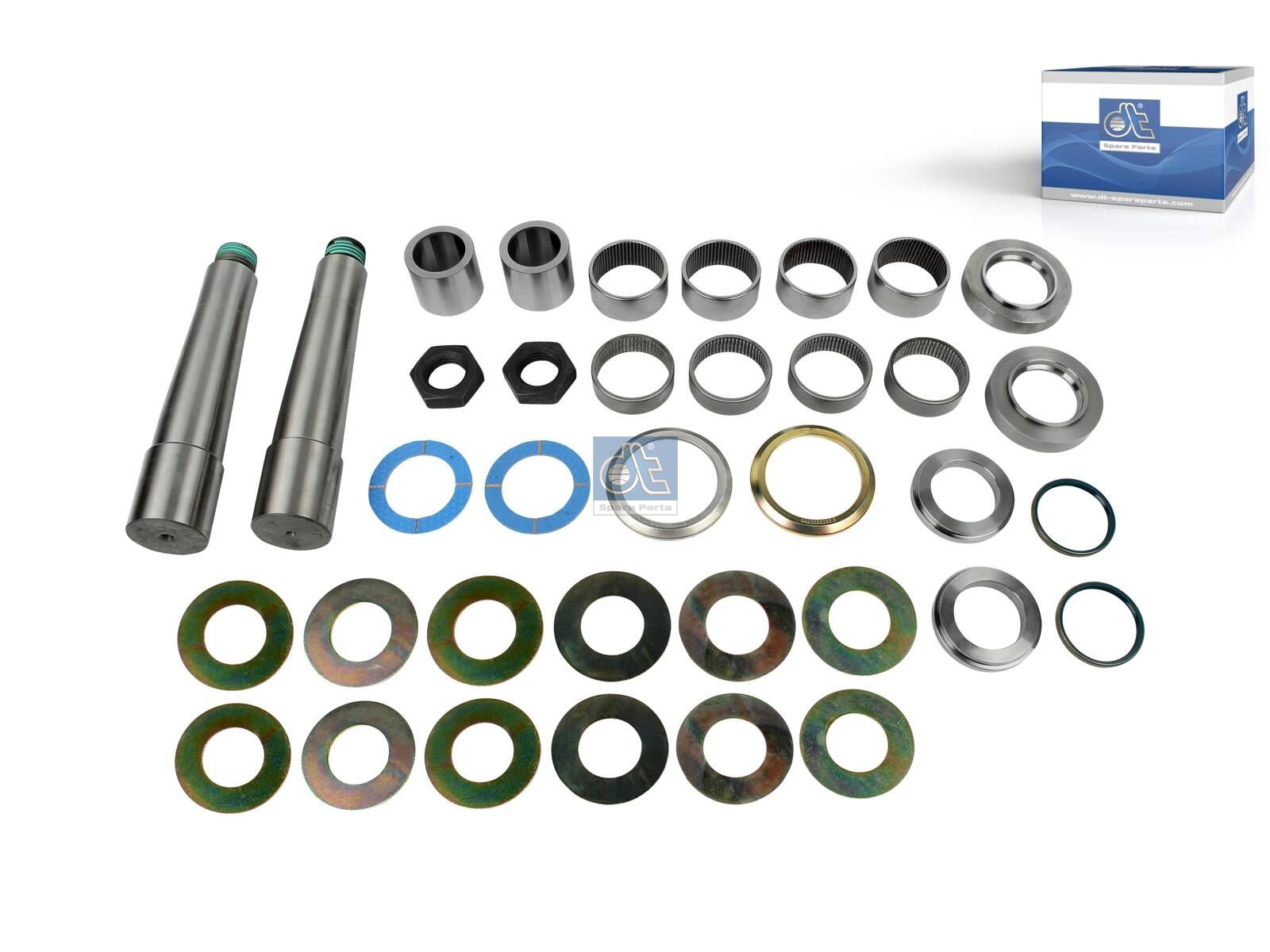 DT Spare Parts 5.92012 King pin kit, double kit, D1: 55 mm, D2: 40.5 mm, M33 x 3,5, L: 266 mm