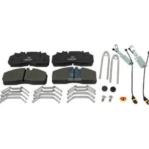DT Spare Parts 5.92122 Disc brake pad kit, with wear indicators, W: 210 mm, S: 30 mm, H: 92 mm