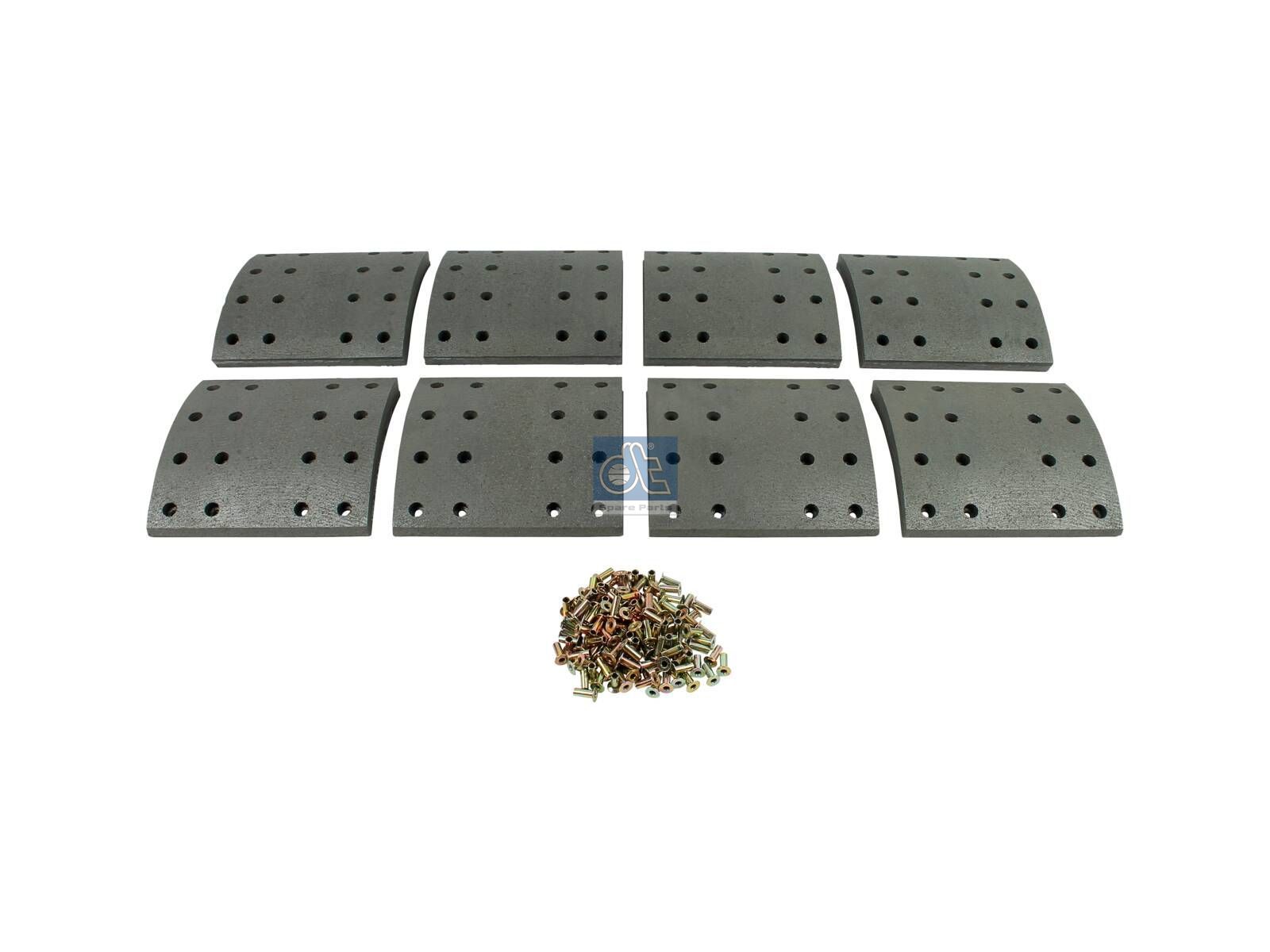 DT Spare Parts 5.92167 Drum brake lining kit, axle kit - oversize, W: 200 mm, S: 21.7 mm