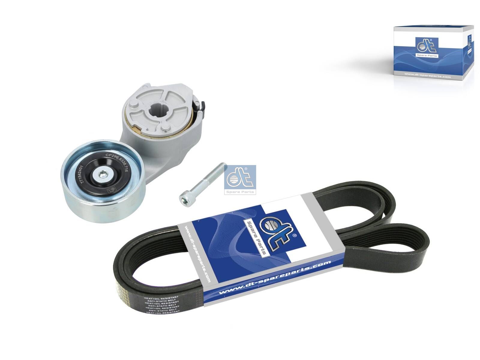 DT Spare Parts 5.94196 Belt tensioner kit, 8 PK, L: 1225 mm, W: 28.5 mm