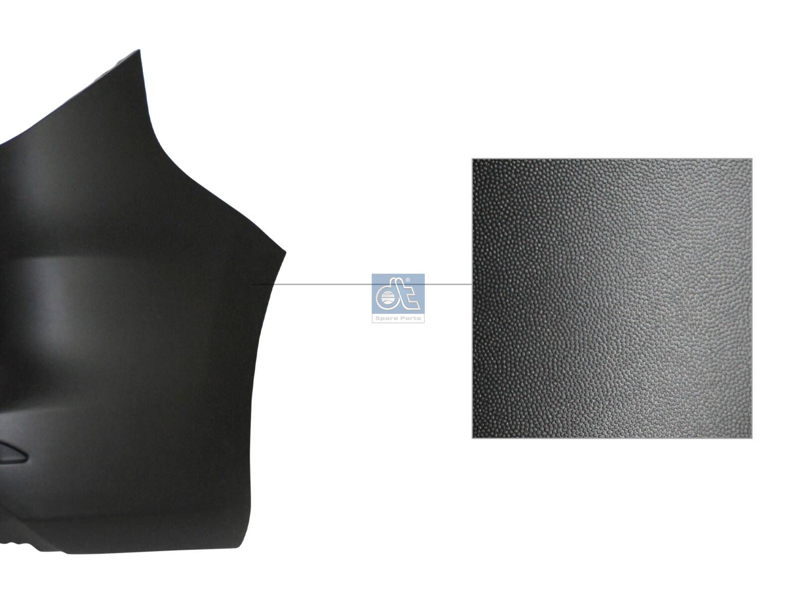 DT Spare Parts 6.00180 Bumper, rear, left, right, black