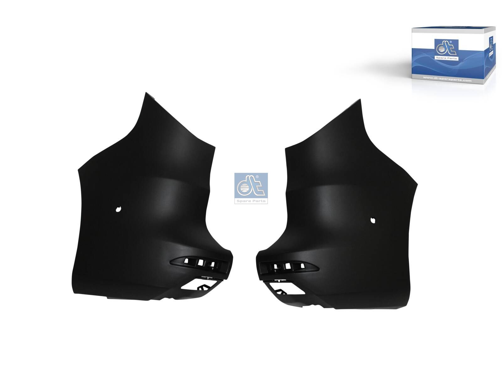 DT Spare Parts 6.00189 Bumper, rear, left, right, black