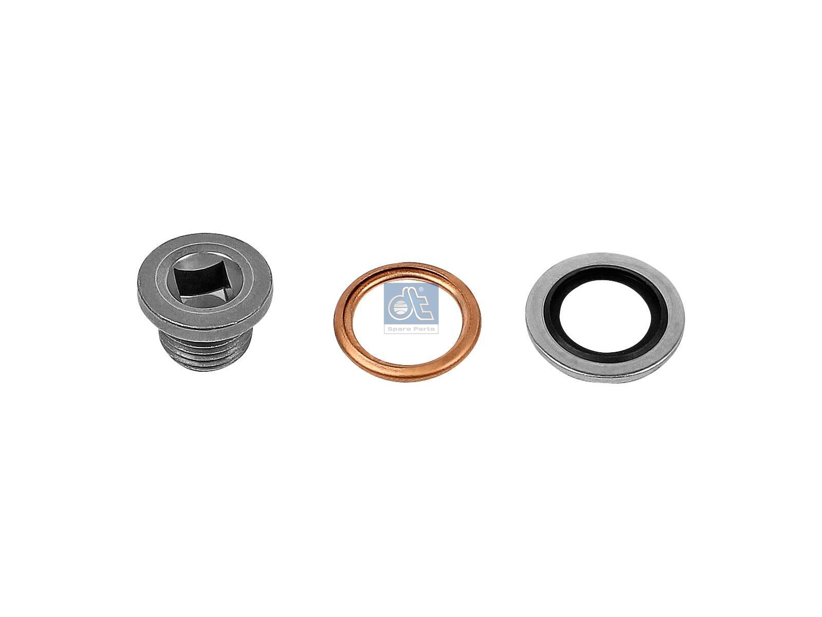 DT Spare Parts 6.20404SP Oil drain plug, with seal rings, M16 x 1,5, LTh: 12 mm