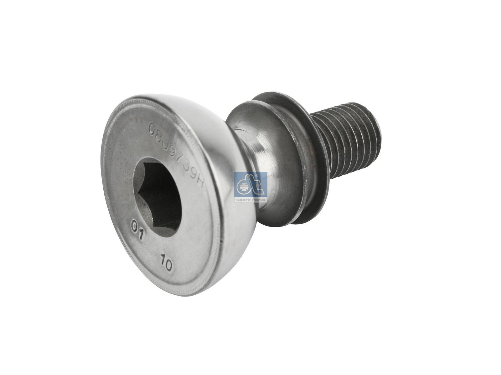 DT Spare Parts 6.42031 Ball joint, M16 x 2, Lu: 25 mm, D: 44 mm, SW: 14, H: 35 mm