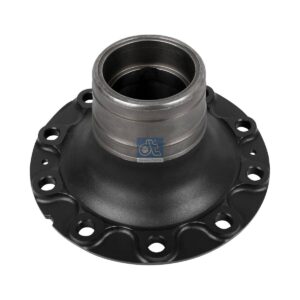 DT Spare Parts 6.54001 Wheel hub, without bearings, d1: 125 mm, d2: 125 mm, D: 384 mm, 10 bores, b: 25 mm, H: 165 mm