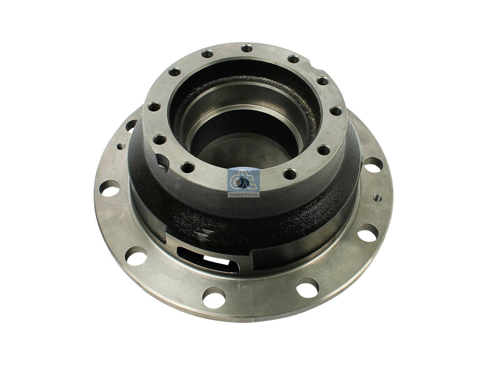 DT Spare Parts 6.54002 Wheel hub, without bearings, d1: 140 mm, d2: 160 mm, D: 376.5 mm, 10 bores, b: 25 mm, H: 210 mm