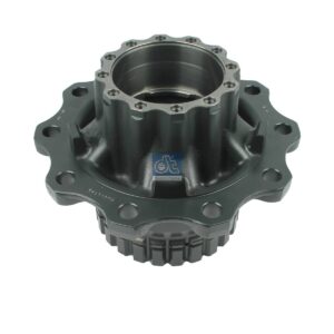 DT Spare Parts 6.54003 Wheel hub, without bearings, without ABS ring, d1: 148 mm, d2: 148 mm, D: 383.4 mm, 10 bores, b: 25 mm, P: 335 mm, H: 270 mm