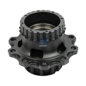 DT Spare Parts 6.54006 Wheel hub, without bearings, without ABS ring, d1: 148 mm, d2: 148 mm, D: 383.4 mm, 10 bores, b: 25 mm, H: 287 mm