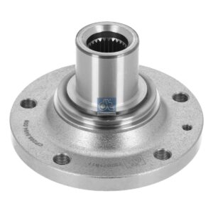 DT Spare Parts 6.54008 Wheel hub, without bearings, d1: 29.3 mm, d2: 76.5 mm, D: 154 mm, D2: 49 mm, 5 bores, M14 x 1,5, H: 105 mm