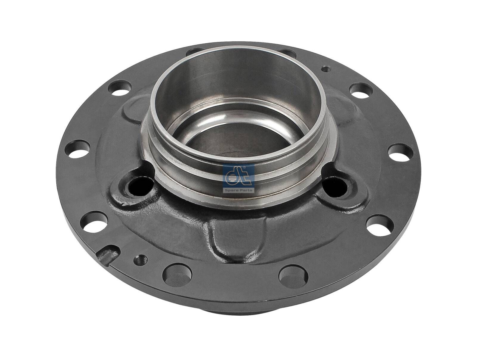 DT Spare Parts 6.54009 Wheel hub, without bearings, d1: 160 mm, d2: 140 mm, D: 376 mm, 10 bores, b: 25 mm, H: 216 mm