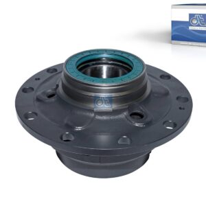 DT Spare Parts 6.54150 Wheel hub, with bearing, d1: 160 mm, d2: 140 mm, D: 376 mm, 10 bores, b: 25 mm, H: 216 mm