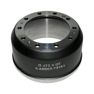 DT Spare Parts 6.60003 Brake drum, D: 414 mm, 10 bores, b: 25 mm, P: 335 mm, d: 280.8 mm, H: 255 mm, B: 189 mm
