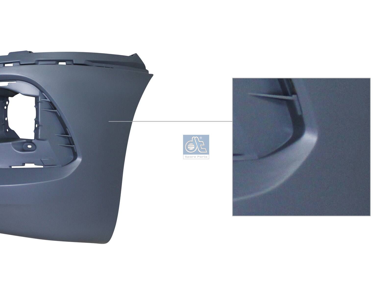 DT Spare Parts 6.70363 Bumper corner, front, left, primed
