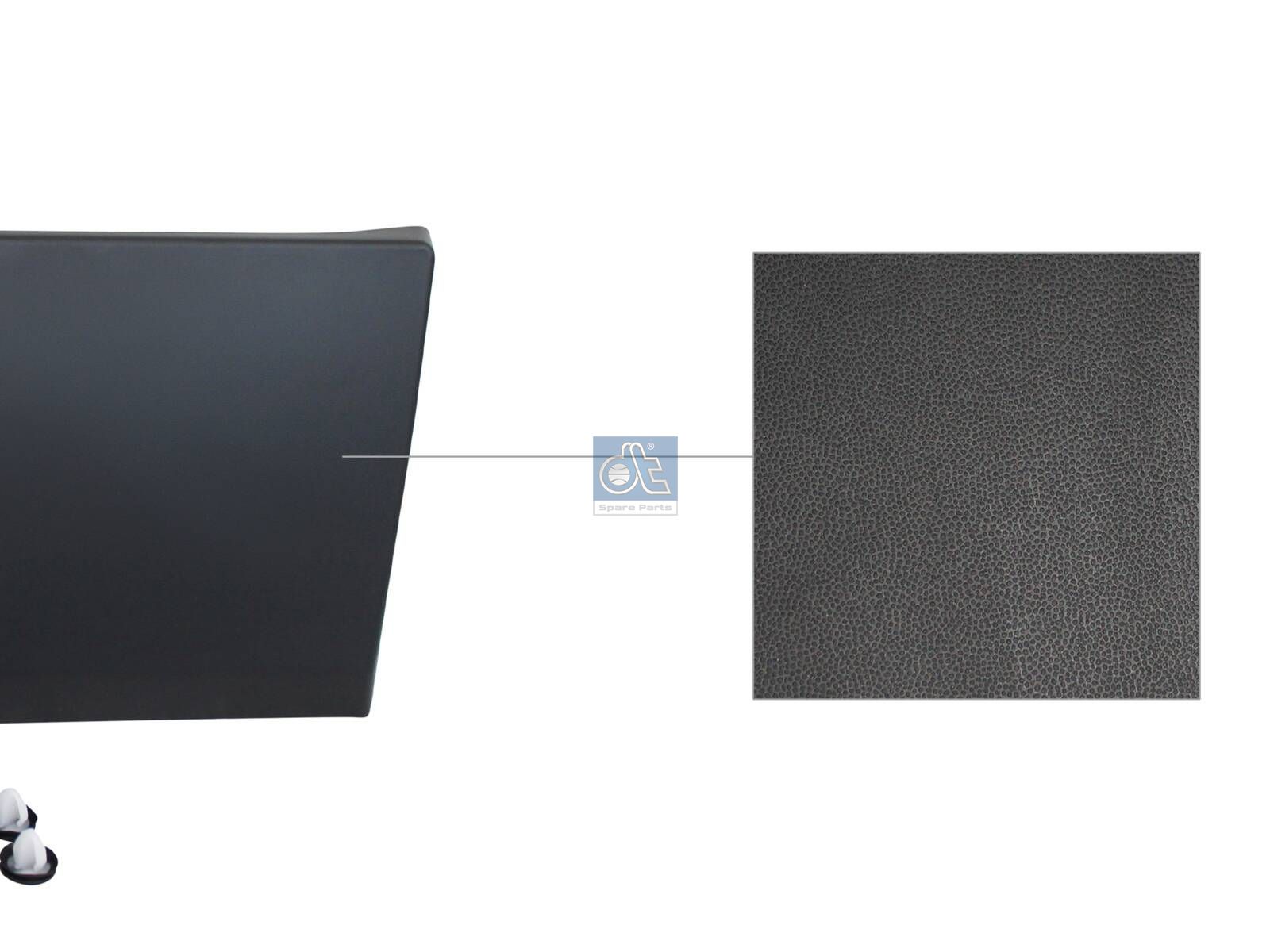DT Spare Parts 6.70518 Cover moulding, lateral, left, black
