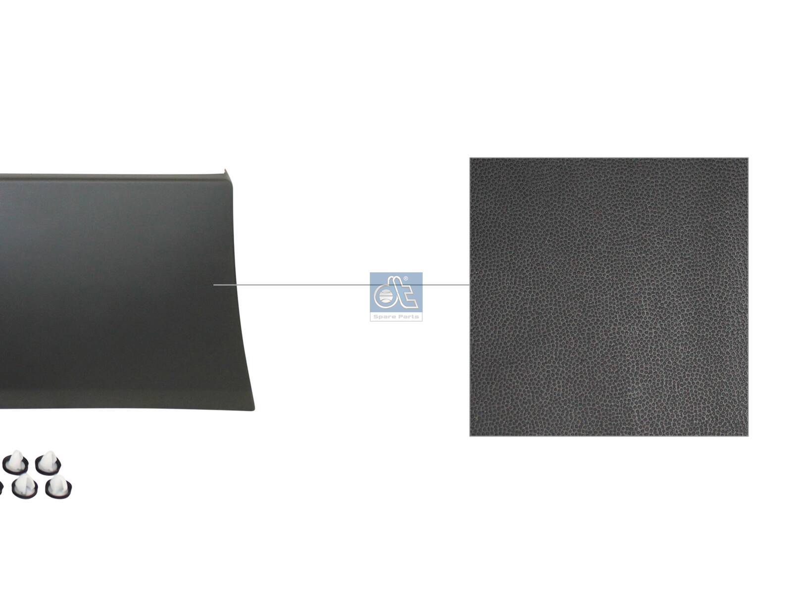 DT Spare Parts 6.70519 Cover moulding, lateral, right, black