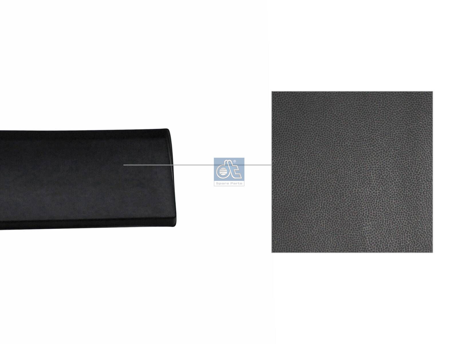 DT Spare Parts 6.70523 Cover moulding, lateral, right, black