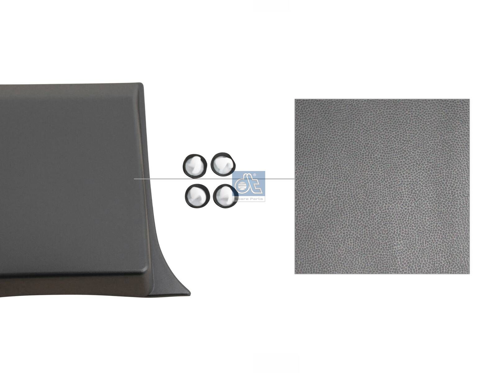 DT Spare Parts 6.70583 Cover moulding, lateral, right, primed