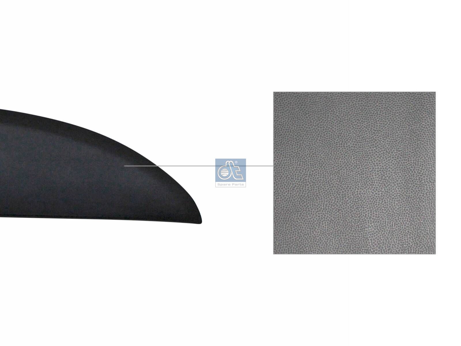 DT Spare Parts 6.70585 Cover moulding, lateral, right, black
