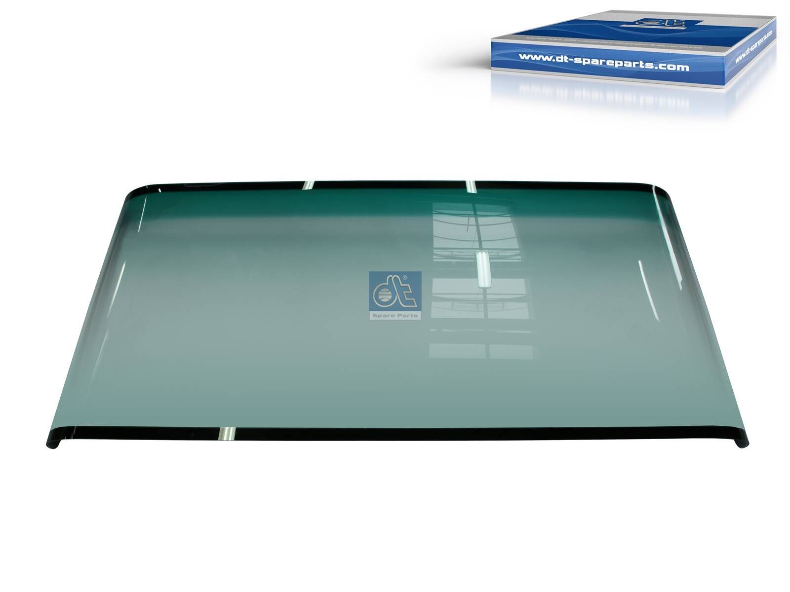 DT Spare Parts 6.72272SP Windshield, tinted green, wooden box, L: 2661 mm, W: 1050 mm