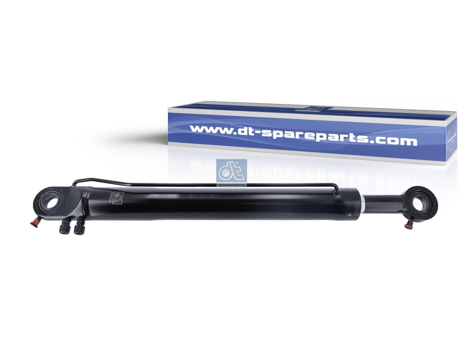 DT Spare Parts 6.76022 Cabin tilt cylinder, D1: 32 mm, D2: 53.5 mm, b1: 25 mm, b2: 25 mm, M12 x 1,0, M12 x 1,0, L: 602 mm, 280 bar, Ls: 359 mm