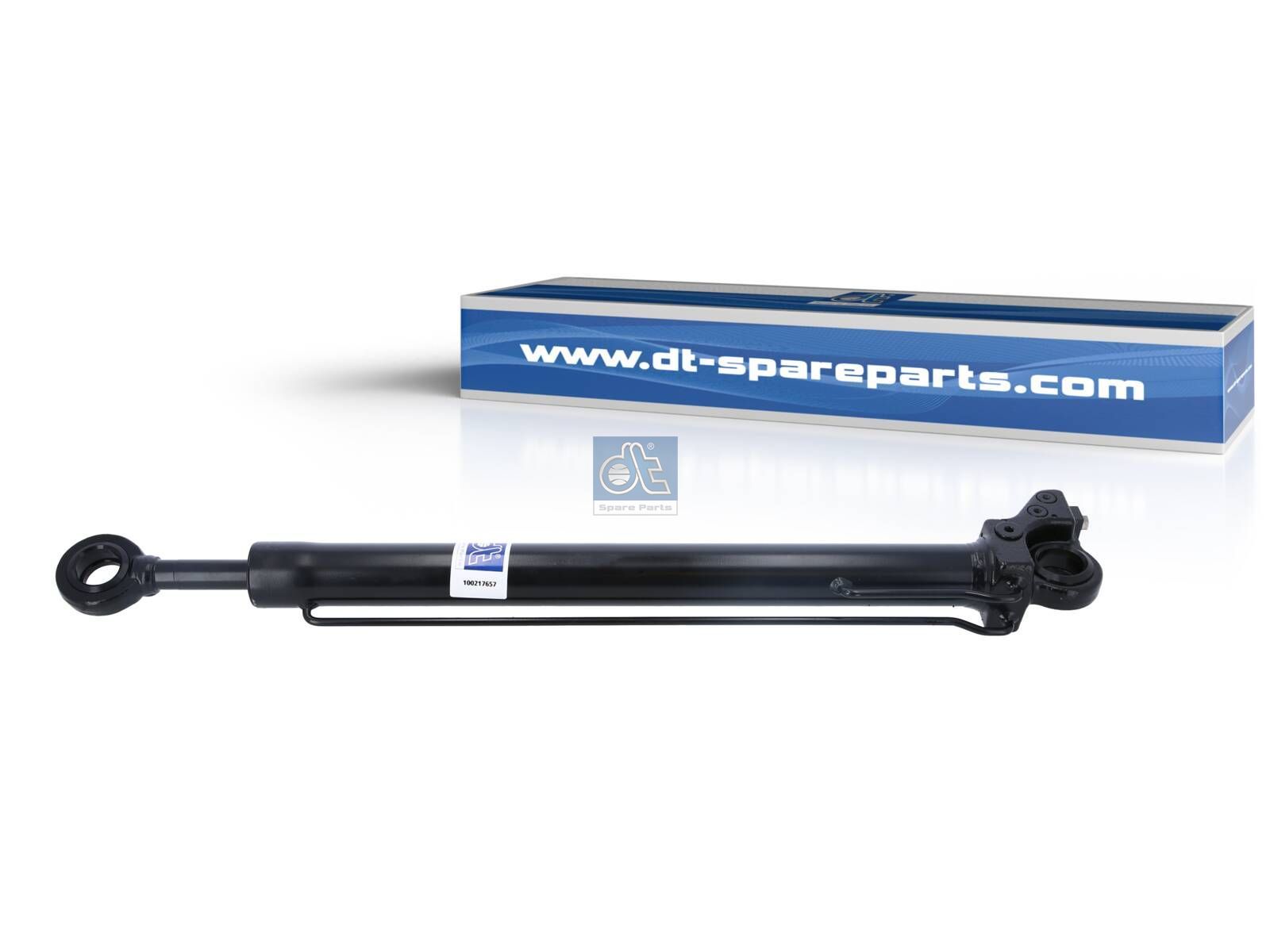 DT Spare Parts 6.76043 Cabin tilt cylinder, D1: 22 mm, D2: 46 mm, b1: 30 mm, b2: 32 mm, L: 648 mm, 280 bar, Ls: 436.5 mm