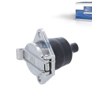 DT Spare Parts 6.81960 Socket, aluminium, flat connector, 24 V, Type S, ISO 3731, 7 poles