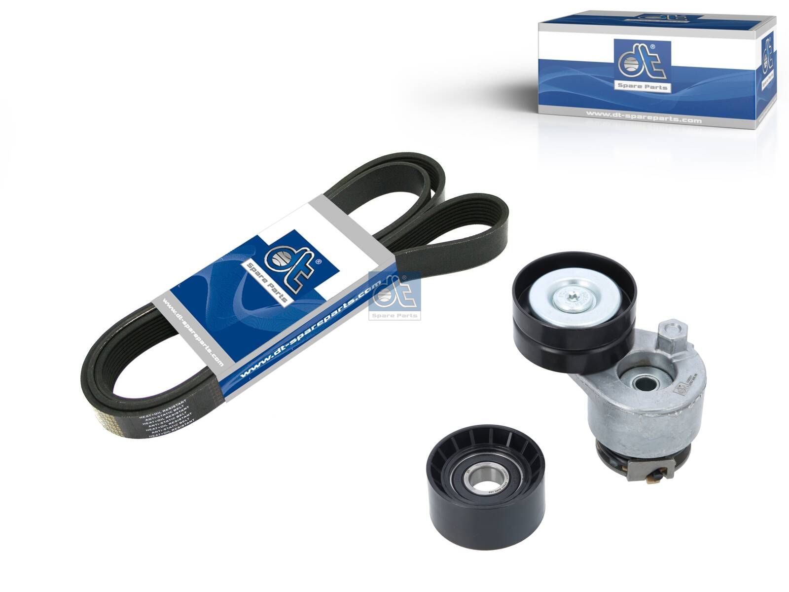 DT Spare Parts 6.92409 Belt tensioner kit, with multiribbed belt